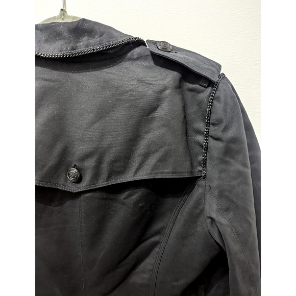 ZARA Black Trench Coat Women's Size M - Picture 6 of 16